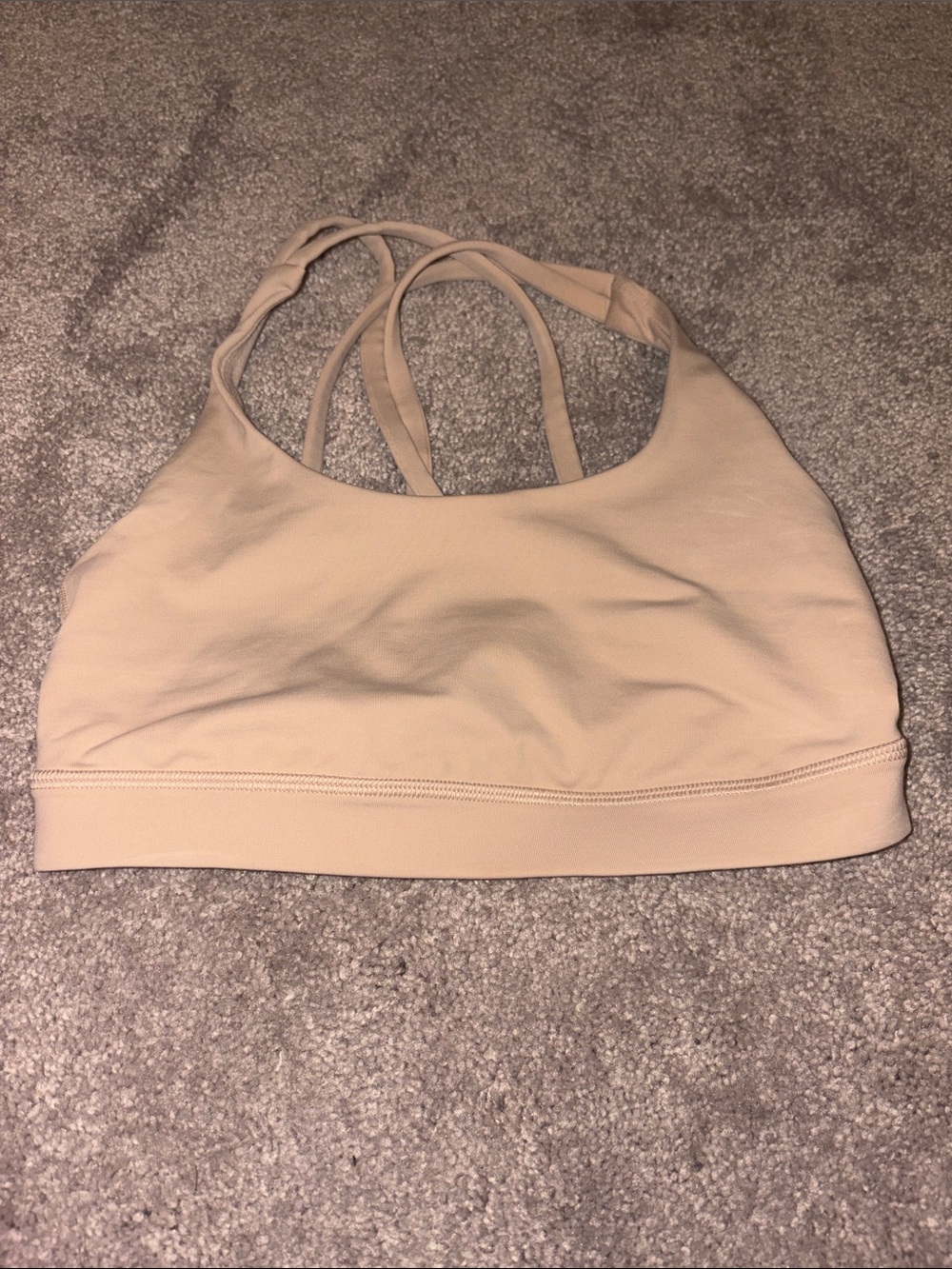 lululemon athletica Light Beige Strappy Sports Bra